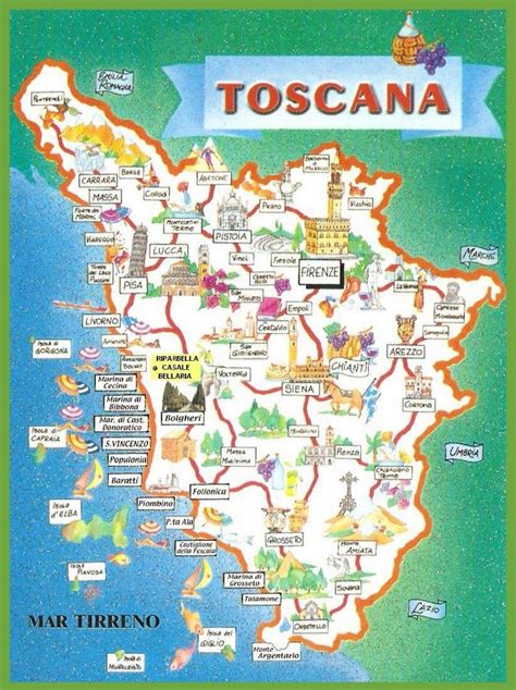 MAP Map Of Tuscany In Italy